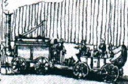 Locomotiva de Trevithick no dia em que foi mostrada ao povo.